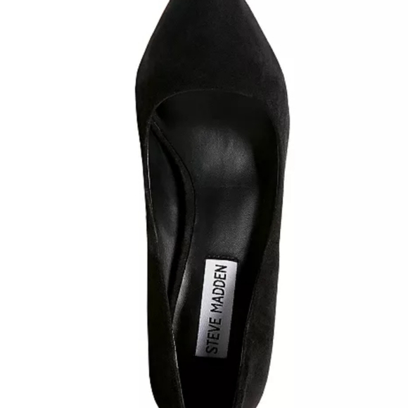Steve Madden Daisie Pumps Suede Black -11 - Picture 3 of 9